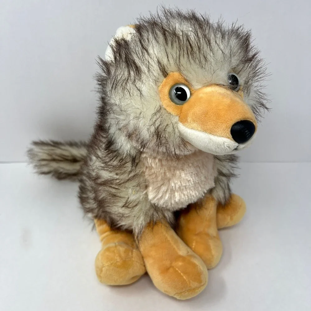 The Petting Zoo Wild Ones Coyote Plush 12 Inch Brown Tan Recycled Stuffed Toy